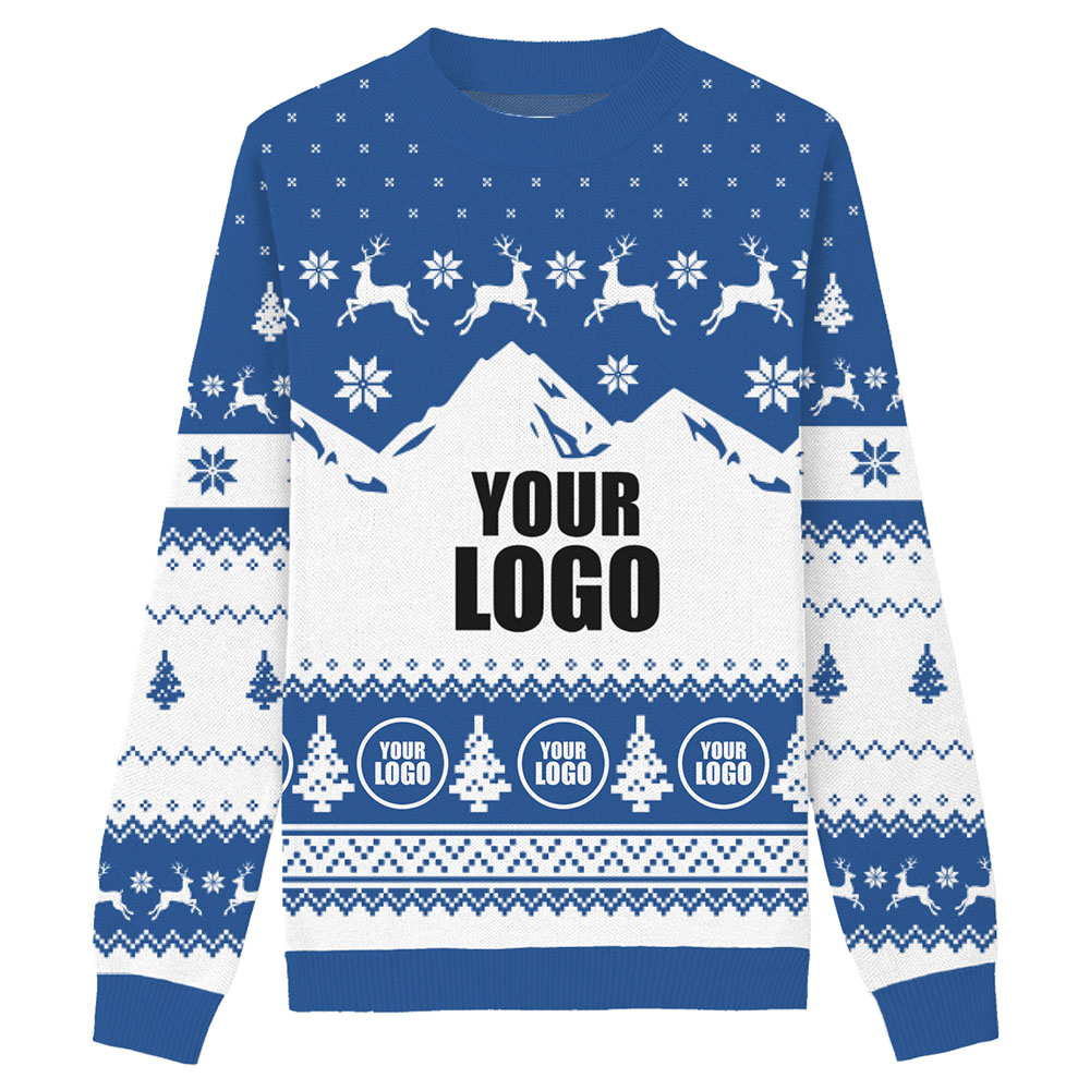 Custom Company Logo Knitted Ugly Christmas Sweater 7